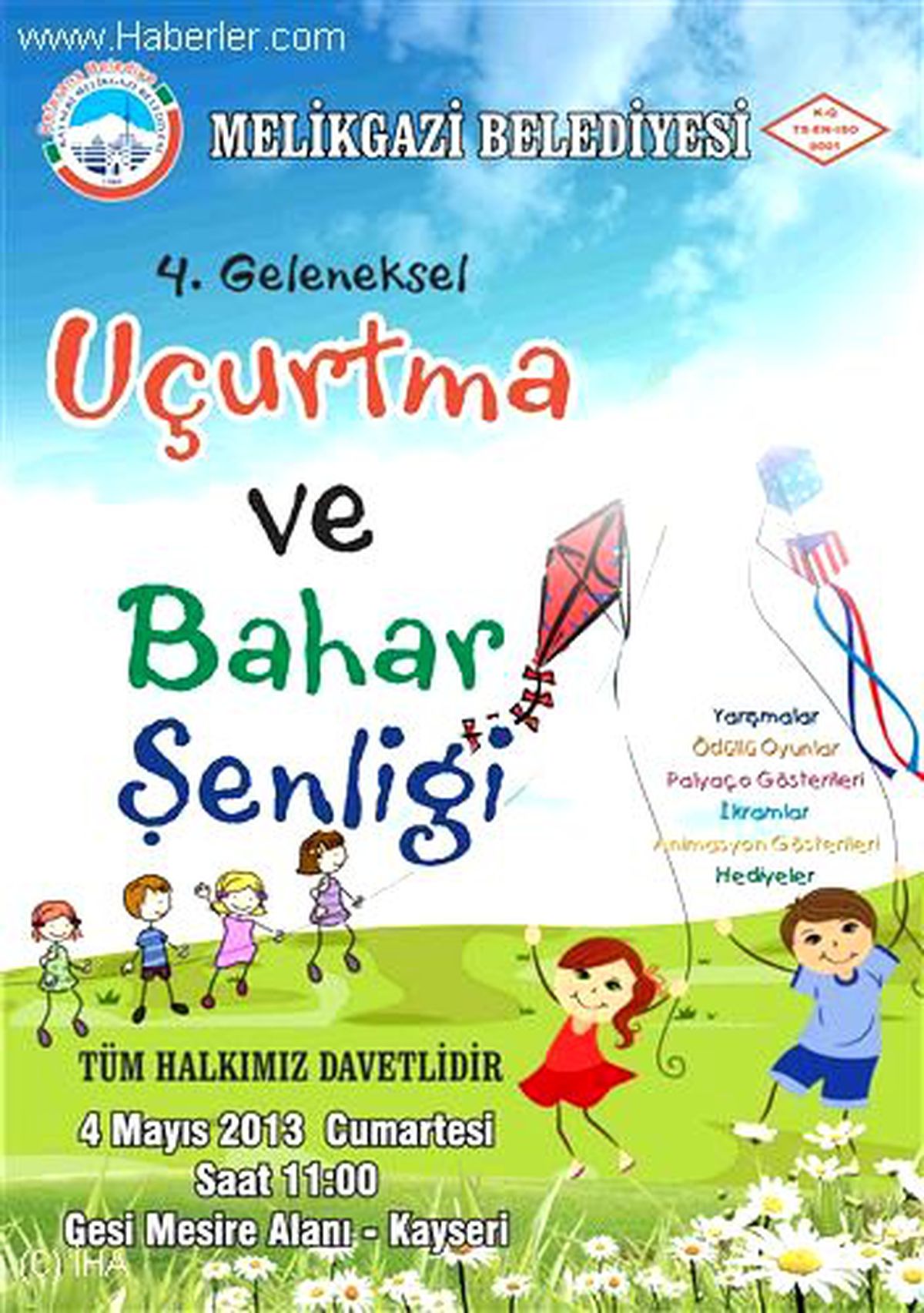 Uçurtma ve Bahar Şenliği Uçurtma Yarışmasına ve Eğlenceye Davet