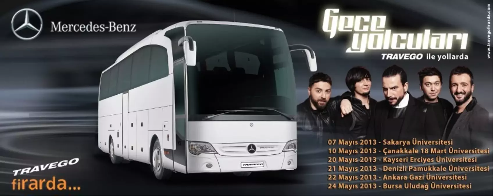 Travego Firarda, 8. Yılında Gece Yolcuları ile Sakarya\'ya Geliyor!