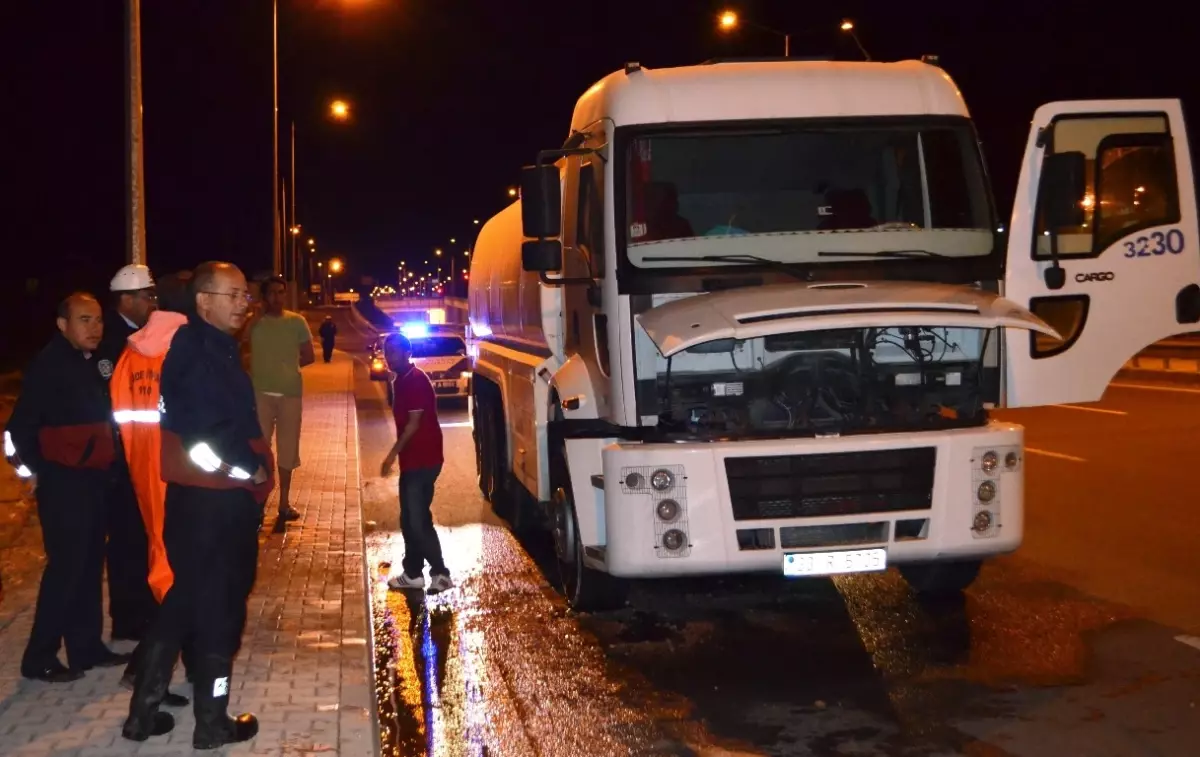 Balataları Yanan Tankerin Boş Olması Faciayı Önledi