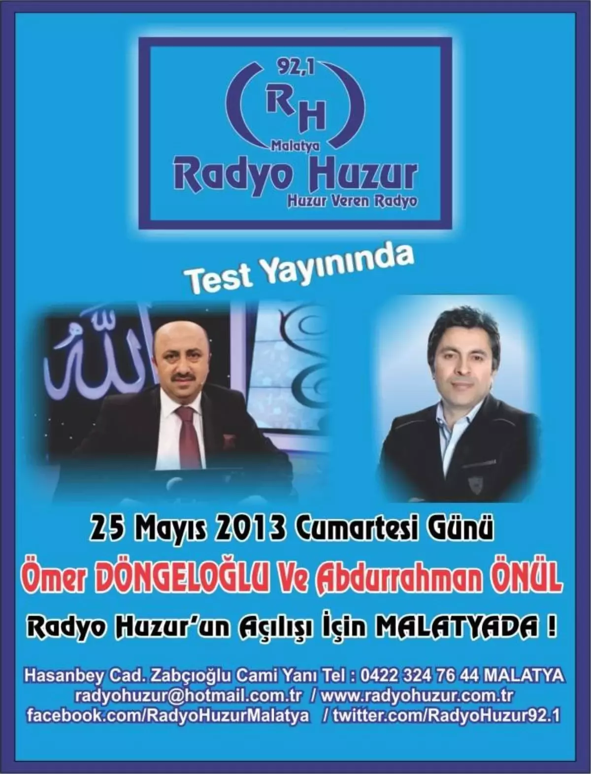 Radyo Huzur Test Yayınına Başladı