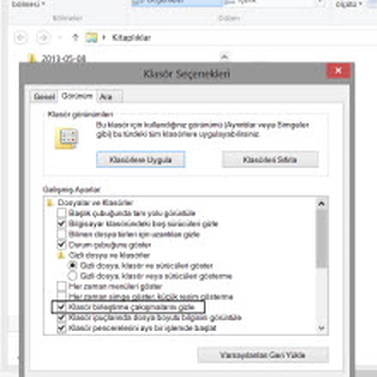 Win 8\'le gideni geri getirin!