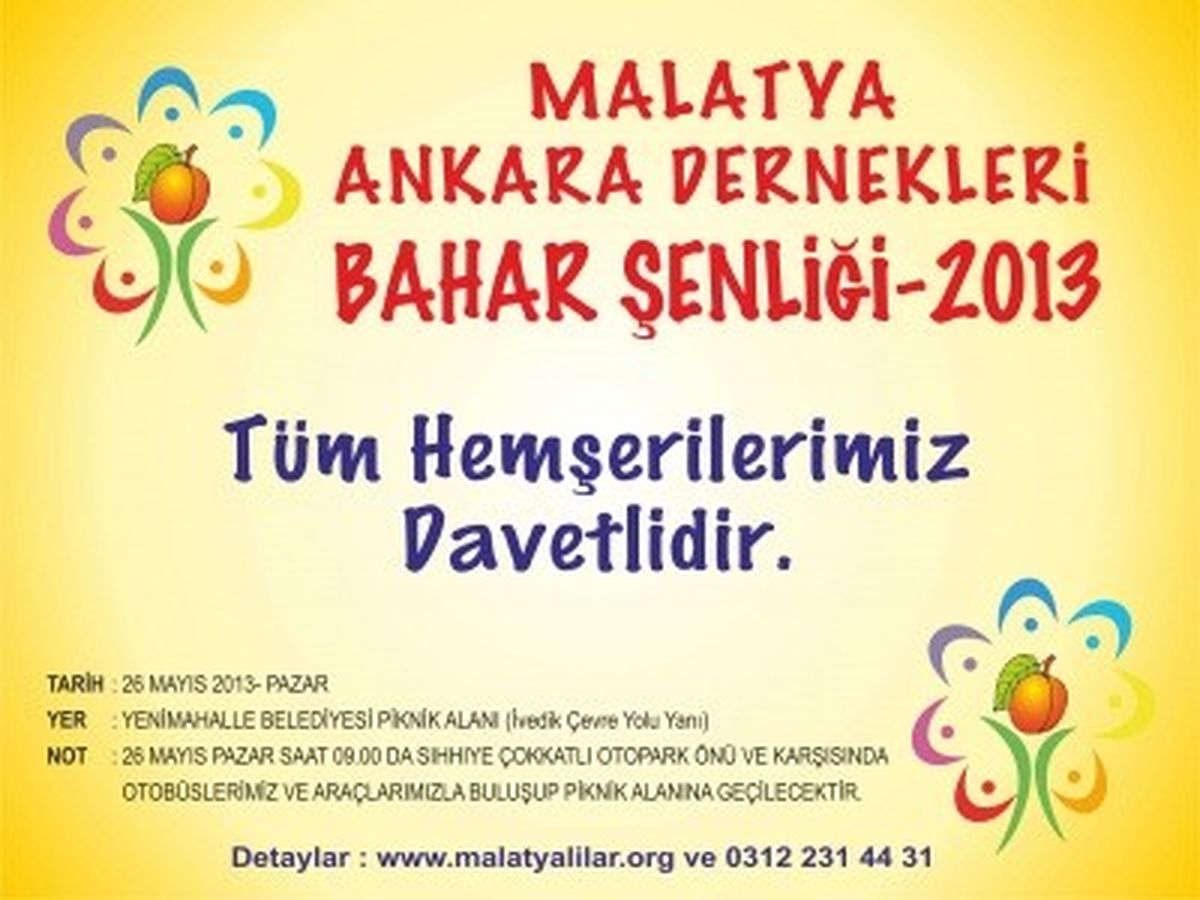 Ankara\'daki Malatyalılar Bahar Şenliği\'nde Buluşacak