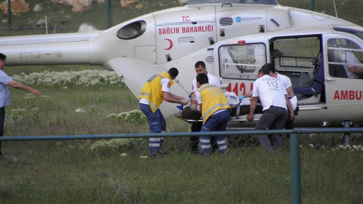 Kalp Krizi Geçiren Hastaya Ambulans Helikopter