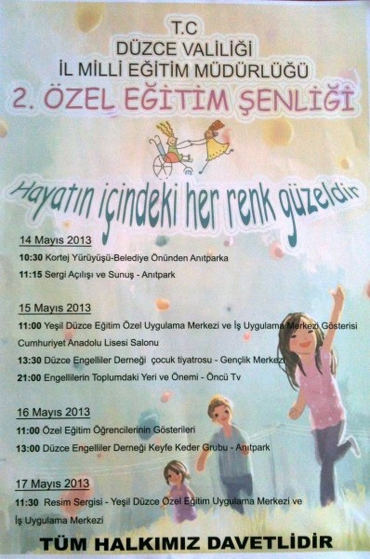 Düzce\'de Özel Eğitim Şenliği Düzenlenecek