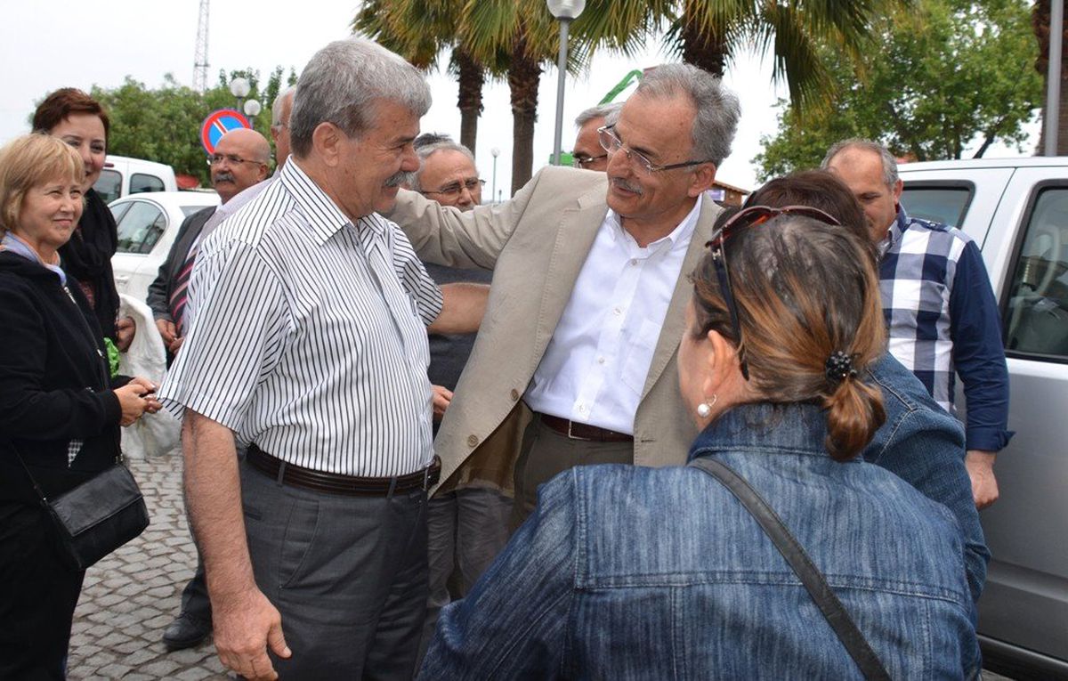 Murat Karayalçın\'dan Başkan Özgüven\'e Hoşgeldin Ziyareti