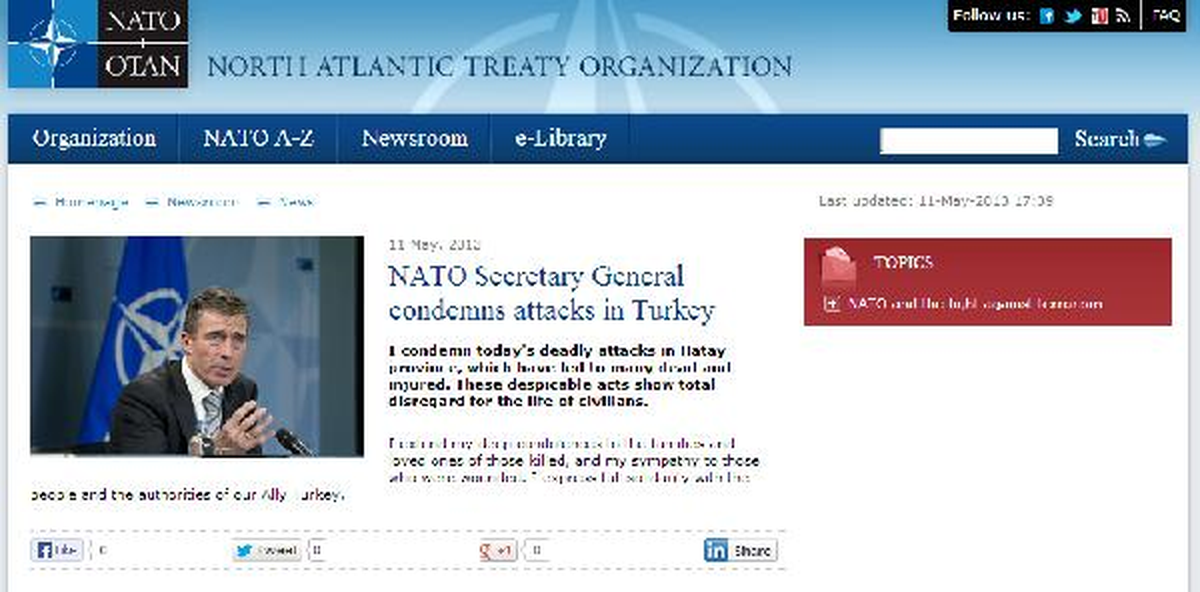 NATO Genel Sekreteri Rasmussen: Türk Halkı ile Dayanışma İçindeyiz