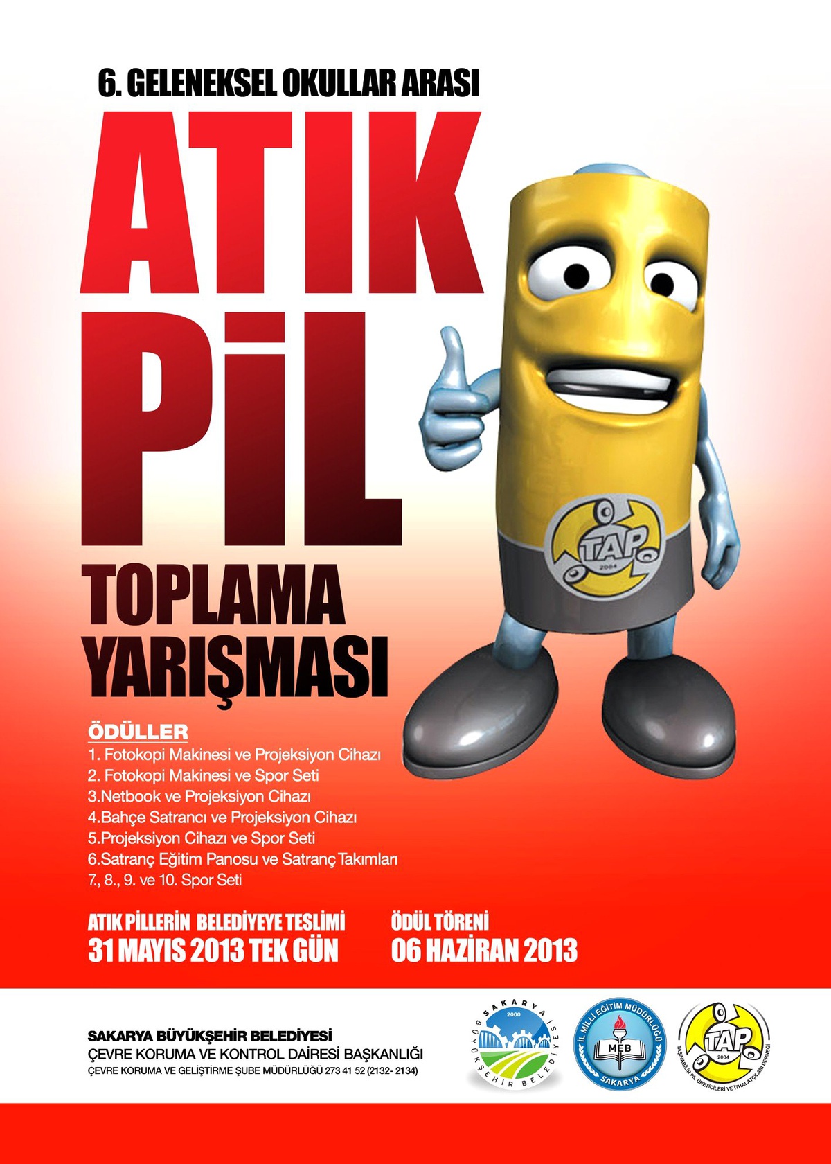En Çok Atık Pil Toplayan Hediyeleri Kapacak