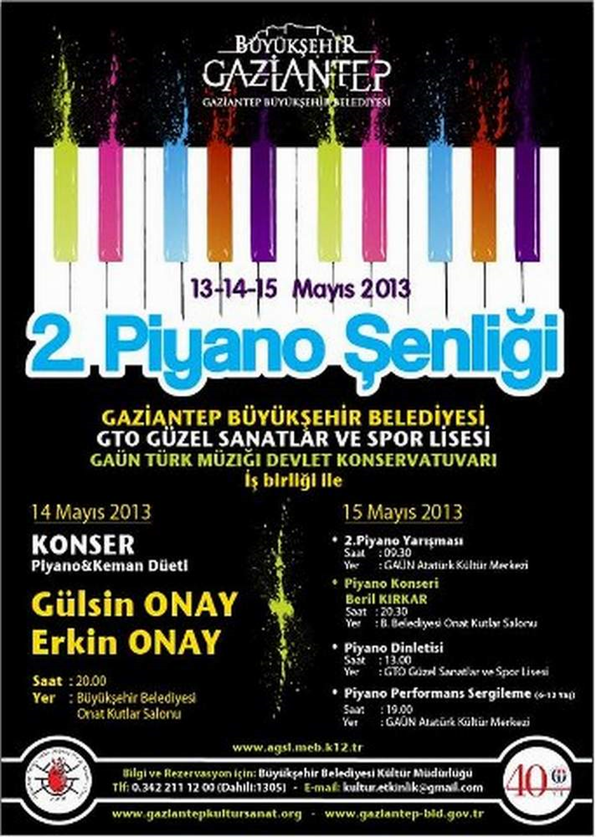 Gaziantep\'te Piyano Şenliği Başlıyor