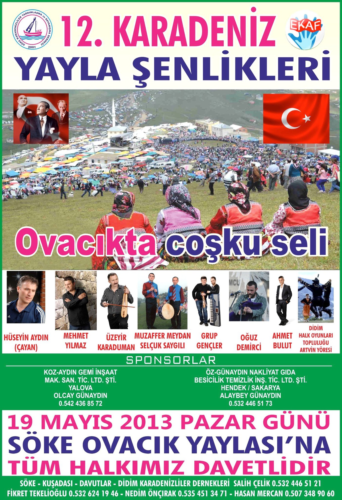 Karadeniz Horonu 12. Kez Söke'nin Ovacık Yaylasında Yankılanacak