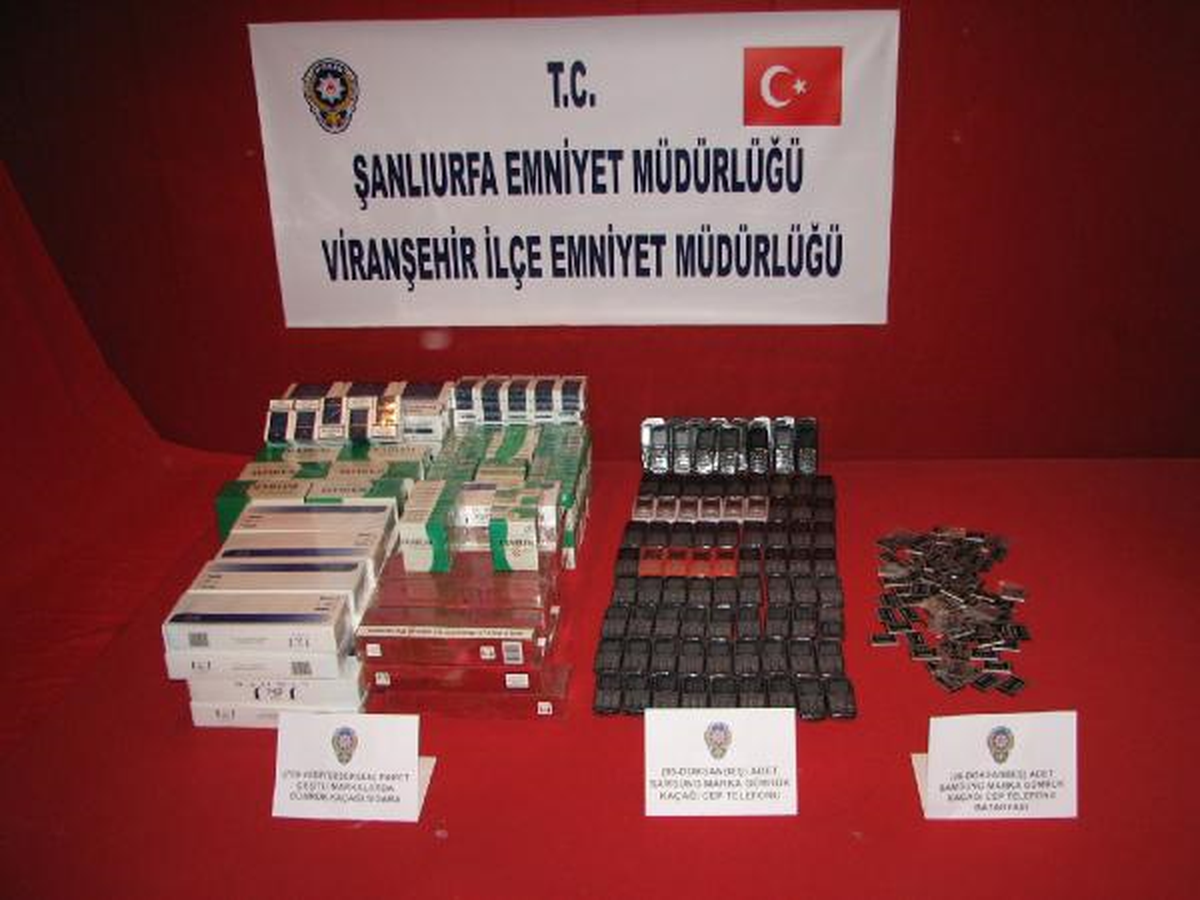 Viranşehir'de Kaçak Sigara ve Telefona 6 Gözaltı