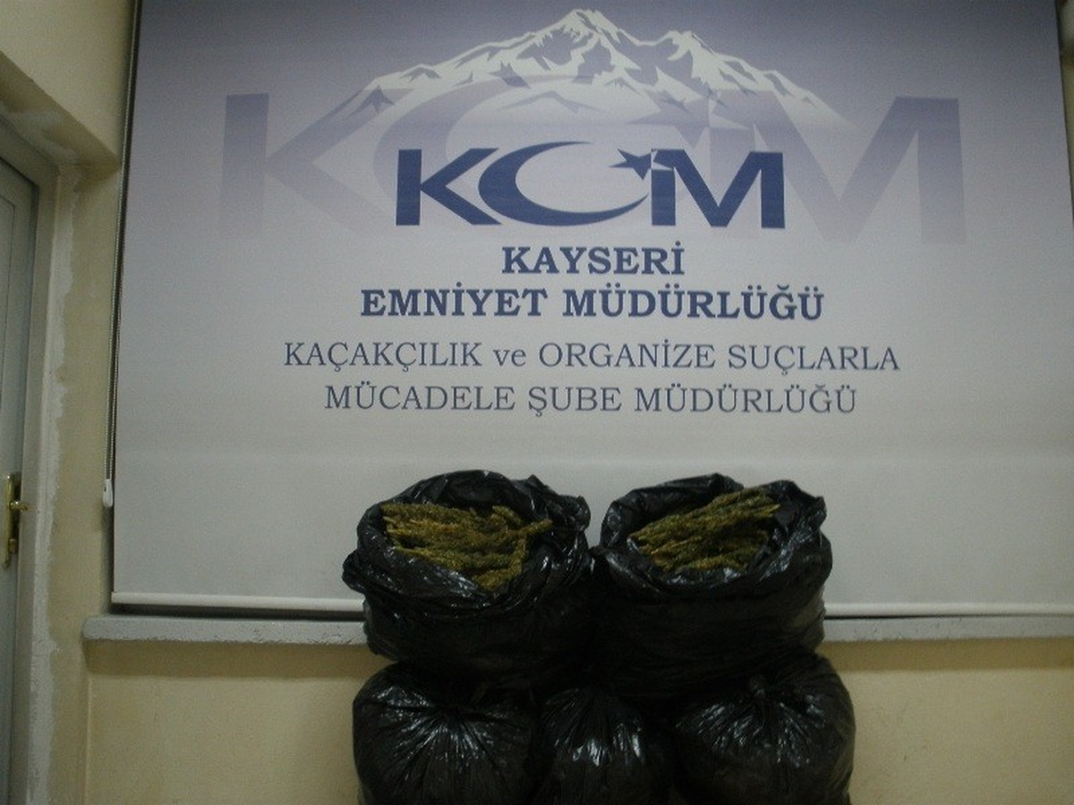 Kayseri\'de 28 Kilo Esrar Ele Geçirildi