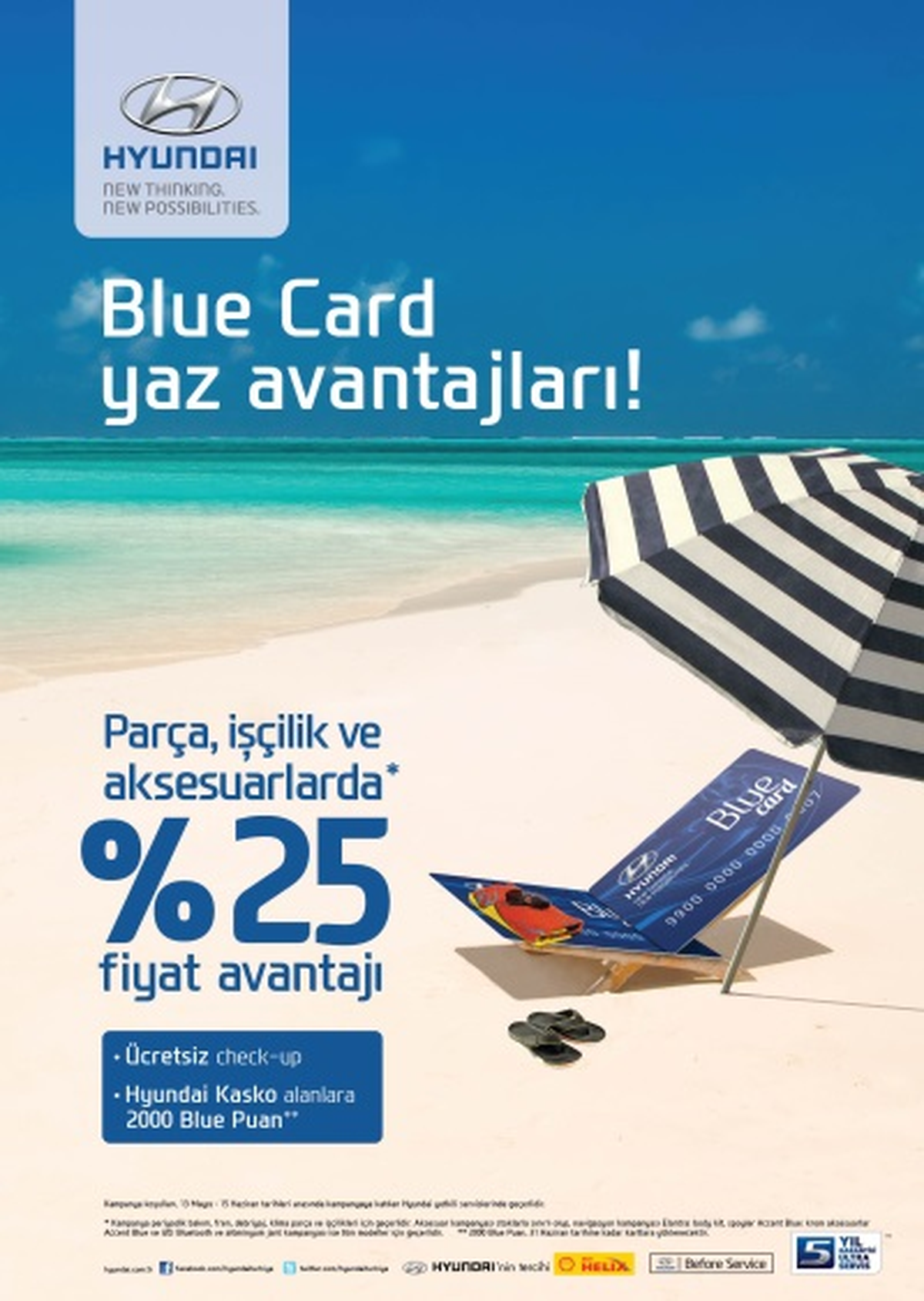Hyundaı Blue Card Sahiplerine Yaza Özel Avantajlar