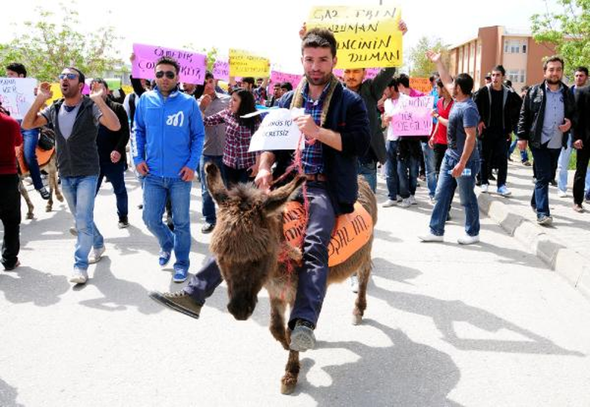 Van\'da Eşekli Protesto