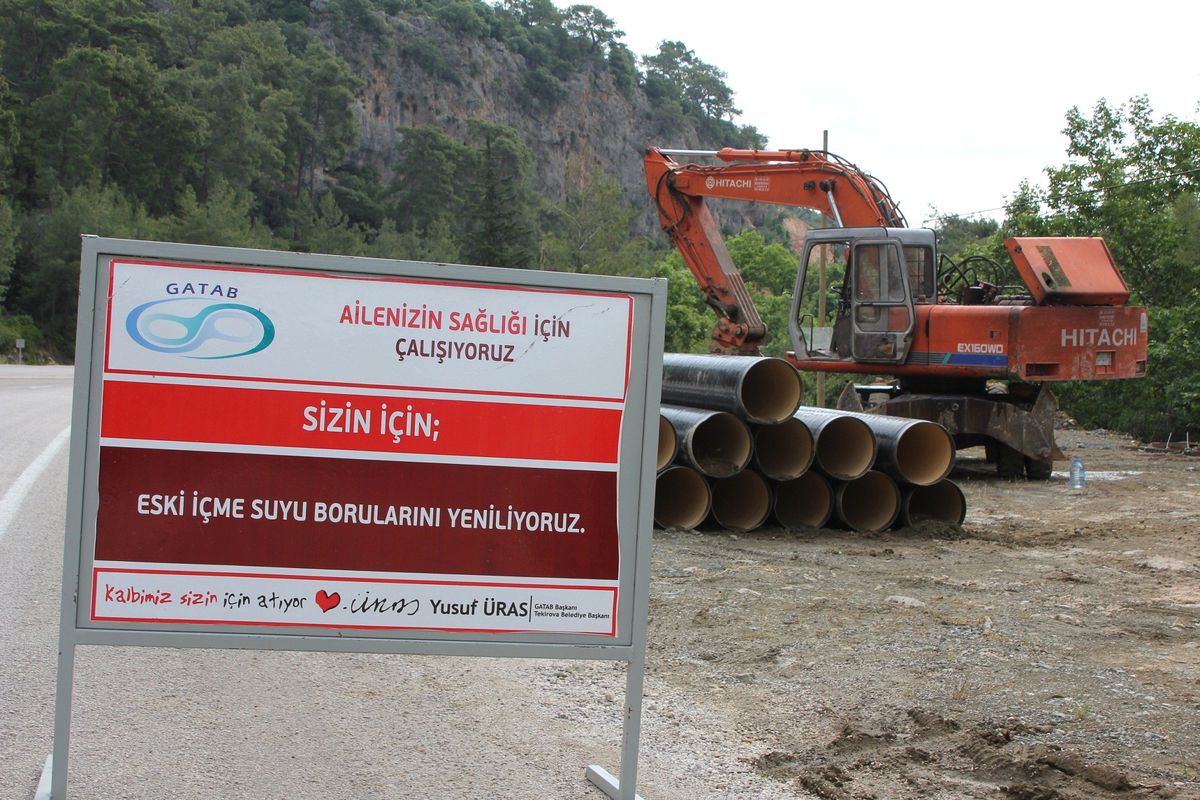 Gatab İçme Suyu Hatlarını Toprak Altına Alıyor