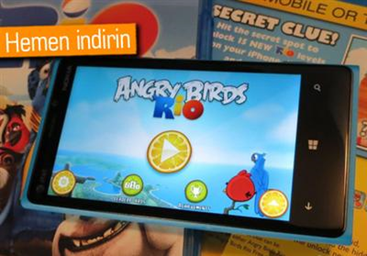 Windows Phone İçin Angry Birds Rio Yayınlandı
