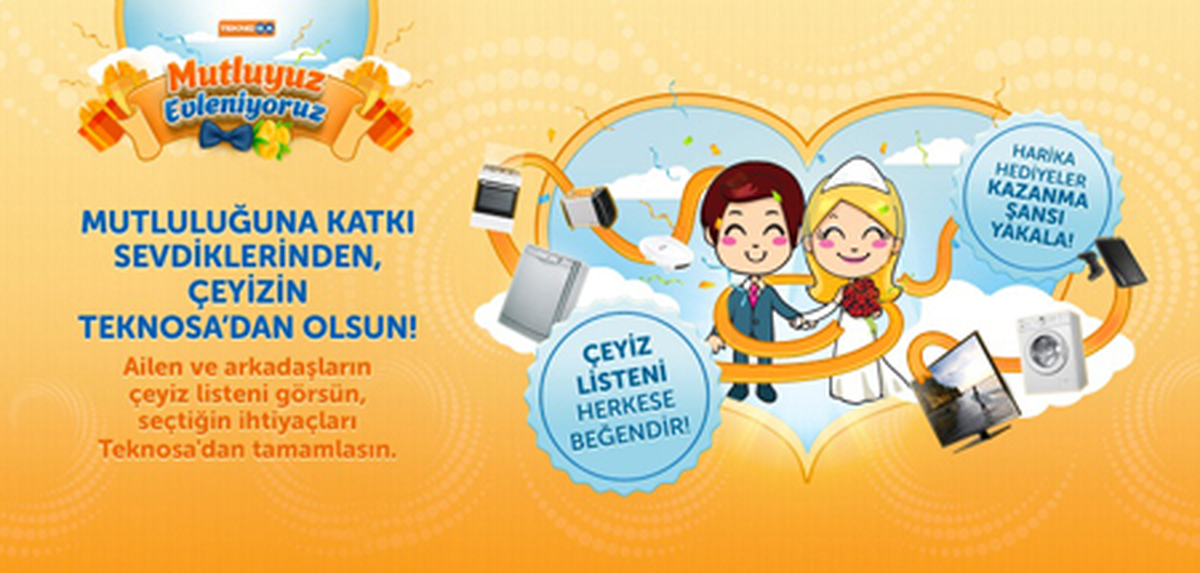 Evlenenlerin Çeyizini Teknosa Hazırlayacak