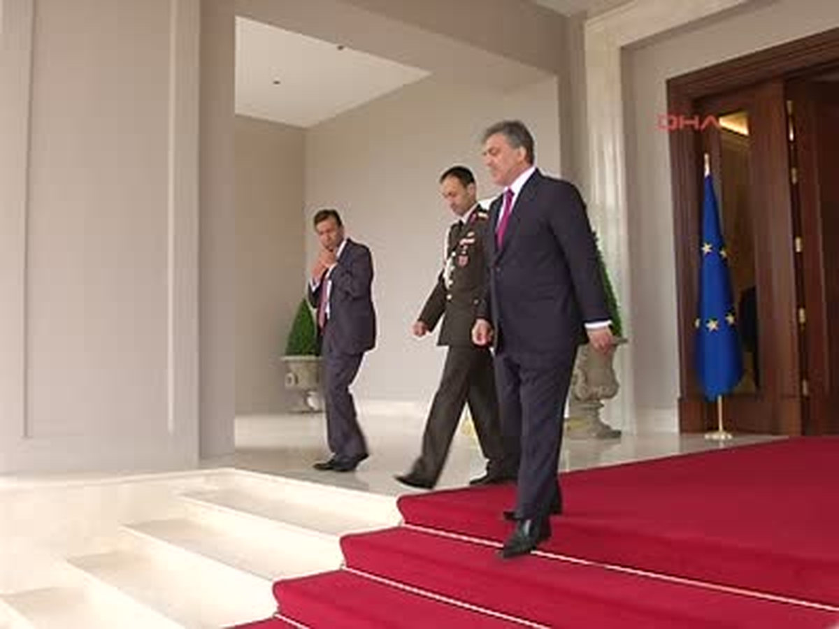 Avrupa Birliği Konseyi Başkanı Van Rompuy Çankaya Köşkü\'nde