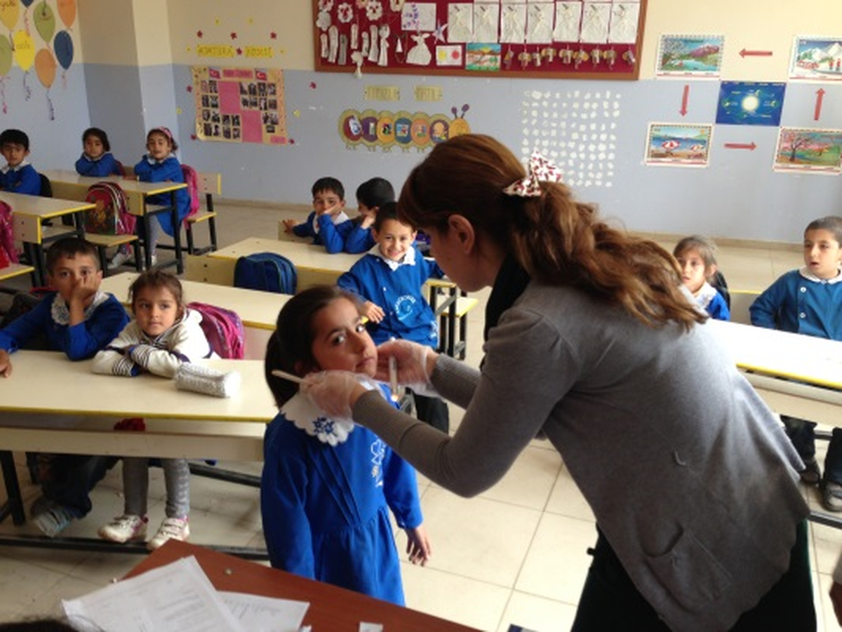 Palu Toplum Sağlığı Merkezi Okul Taraması Yaptı