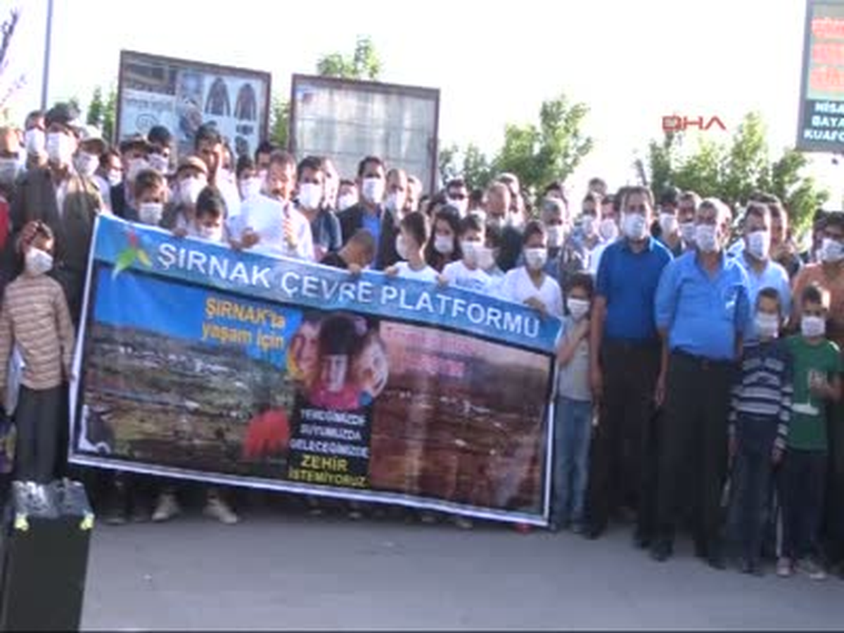 Şırnak\'ta Maskeli Termik Santral Protestosu