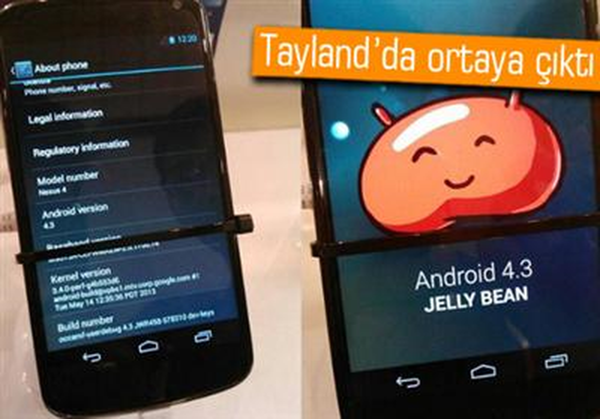 Android 4.3\'lü Nexus 4 Görüntülendi