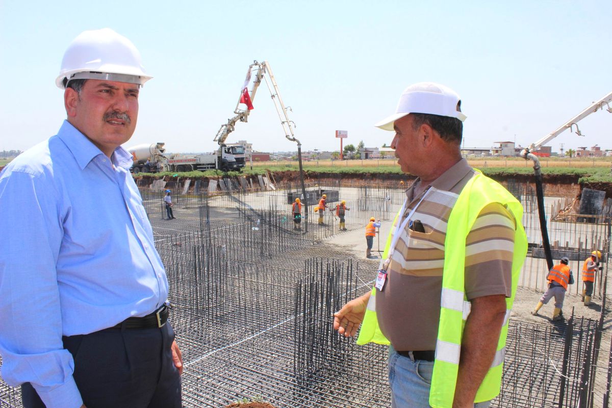 Bakan Çelik, Sarıçam Hizmet Binasının Temelini Atıyor