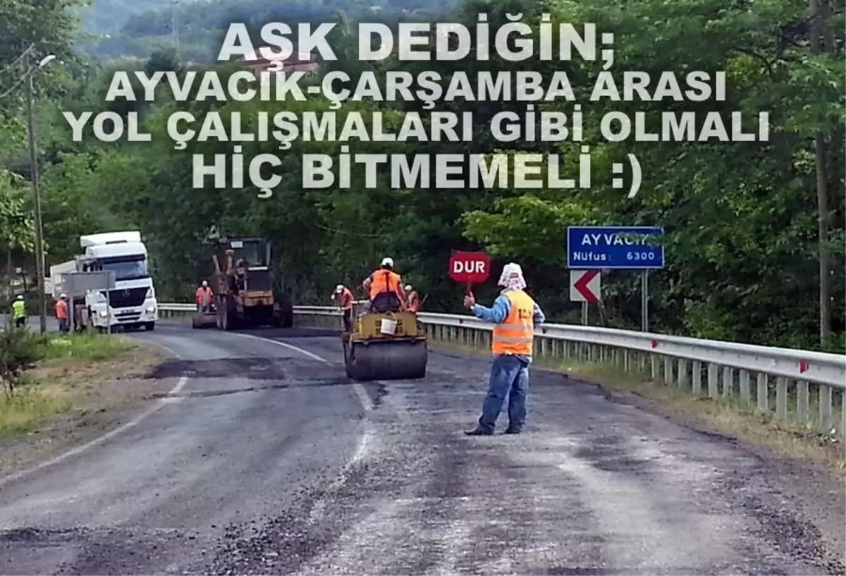 Ayvacık Yolu Mizah Konusu Oldu