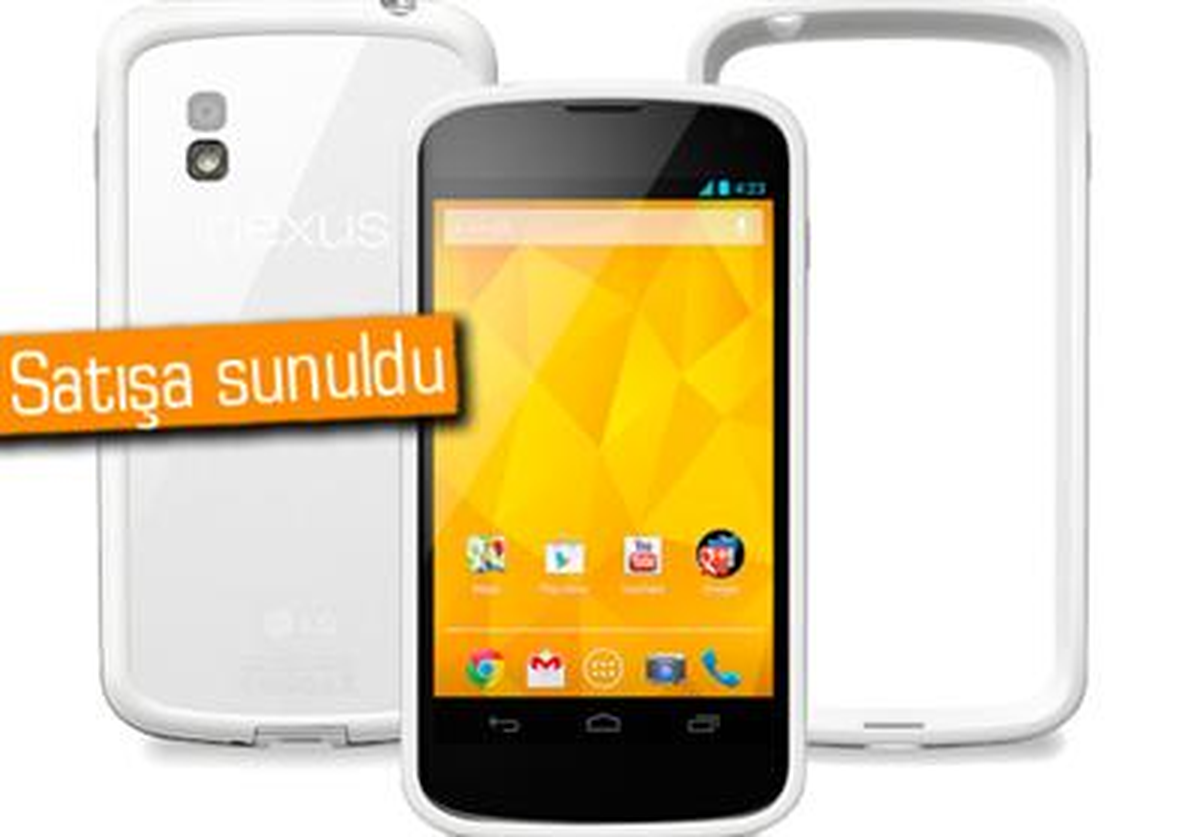 Beyaz Nexus 4, Google Play Store\'da Satışta