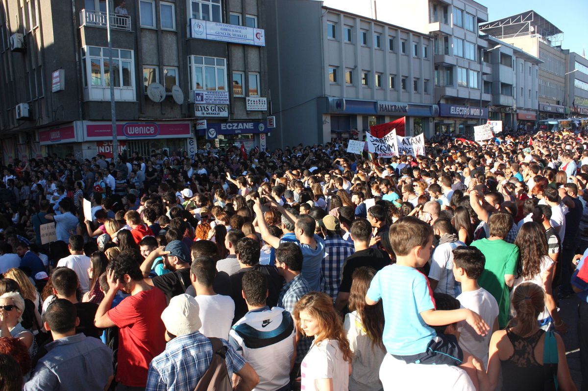 Edirne\'de \'Gezi Parkı\' Protestosu