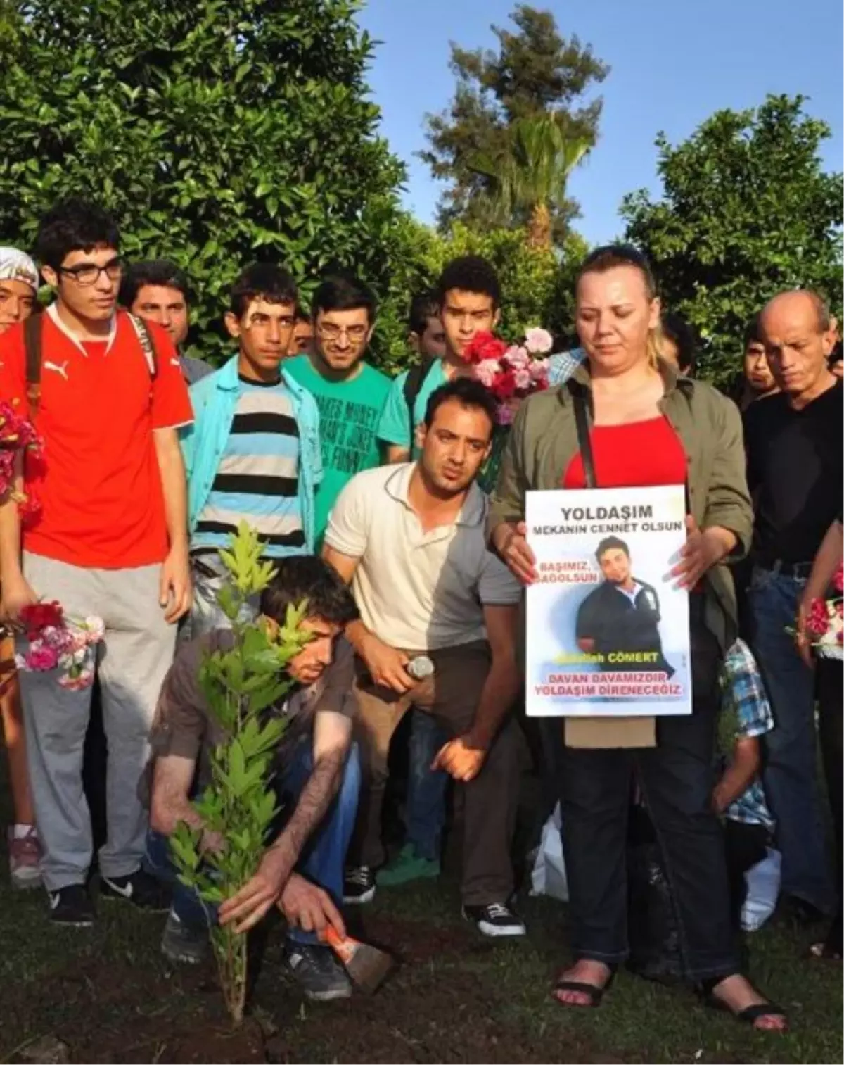 Gösterilerde Ölen Abdullah Cömert\'in Anısına Adana\'da Fidan Dikildi