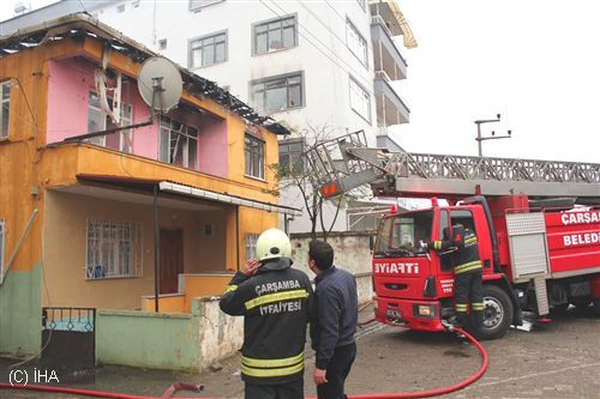 Çarşamba\'da Ev Yangını