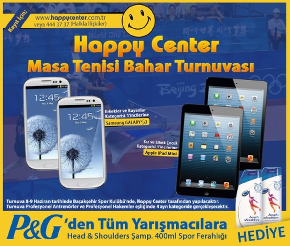 Happy Center\'dan İpad ve Galaxy S3 Hediyeli Turnuva
