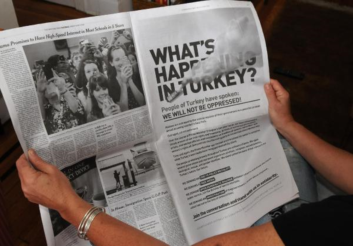 Amerikan Gazetelerinde Gezi Parkı İlanı