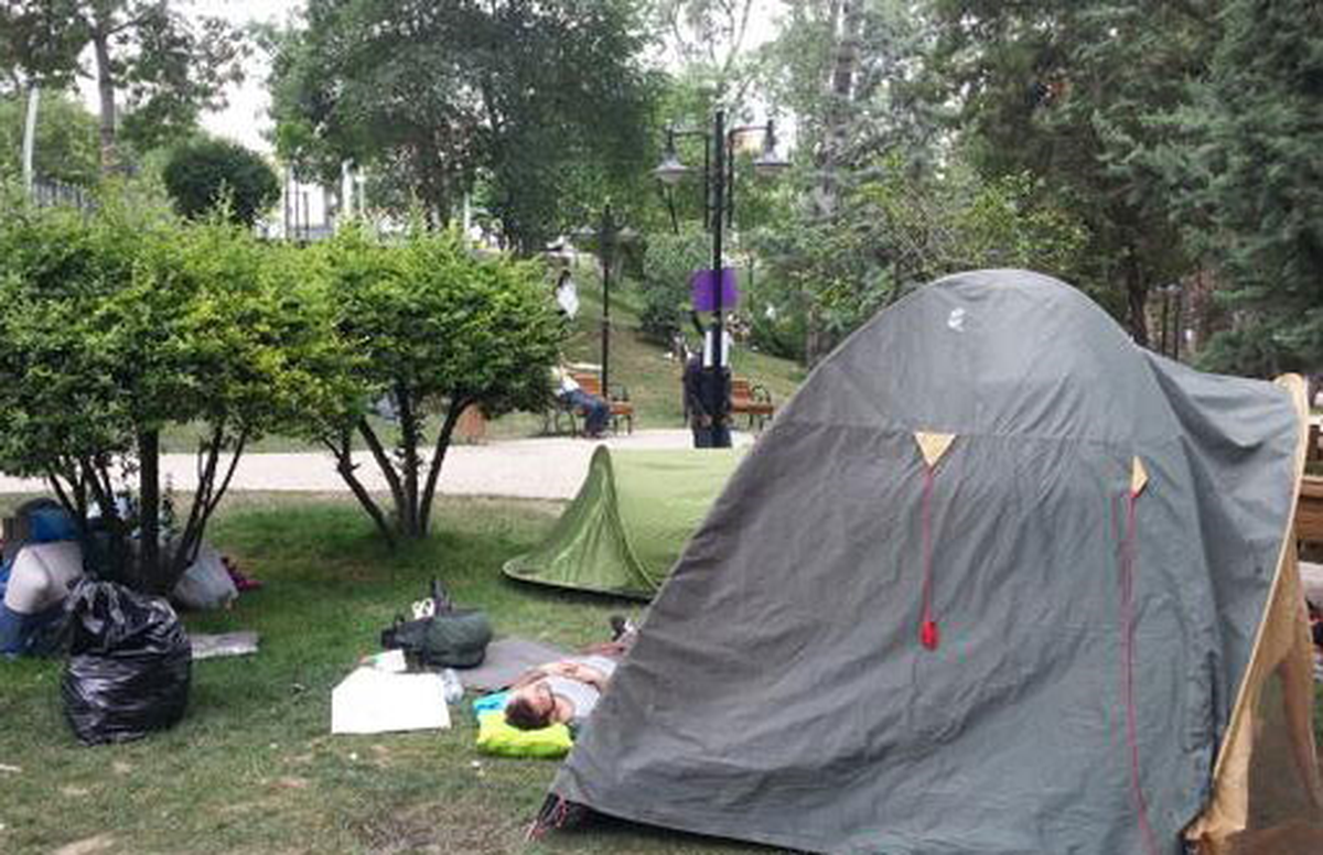Kuğulu Park\'taki Çadırlar Sabaha Karşı Söküldü