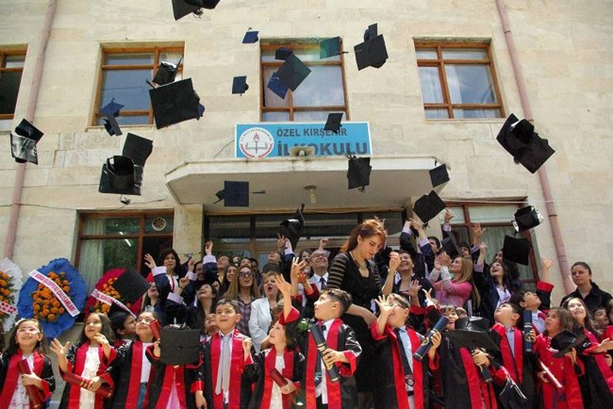 Kırşehir Koleji Ana Sınıfı ve Sekizinci Sınıf Öğrencileri Kep Töreni Düzenledi