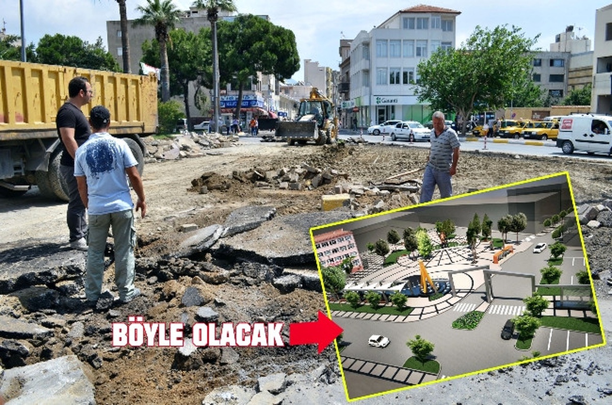 Söke Cumhuriyet Meydanı\'nda Düzenleme Başladı