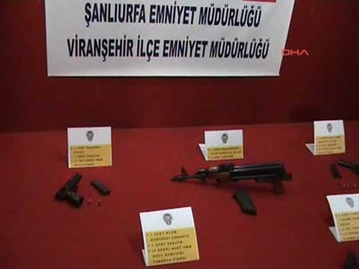 Viranşehir\'de 4 Tabanca 1 Tüfek Ele Geçirildi