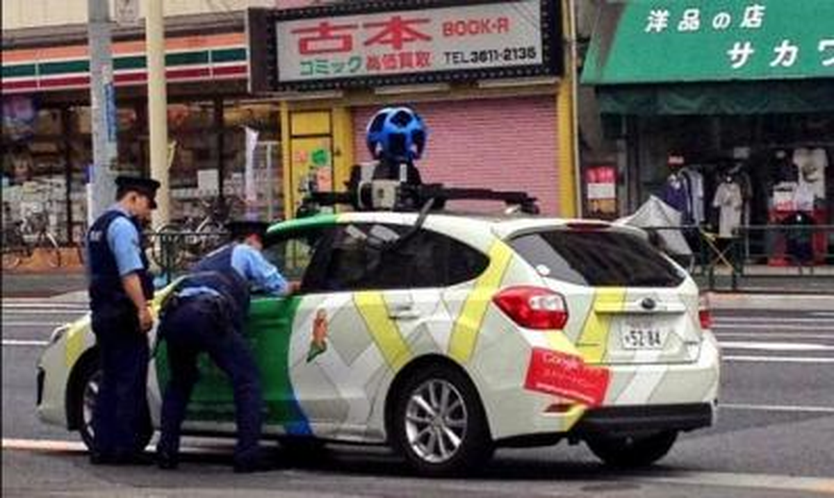 Google Street View Aracını Japon Polisi Çevirdi.