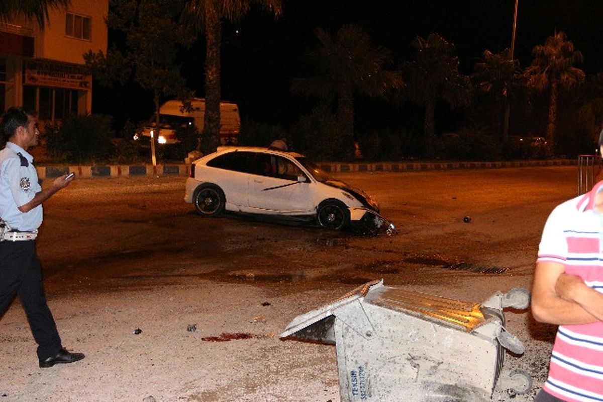 Mut\'ta Trafik Kazası: 1 Yaralı