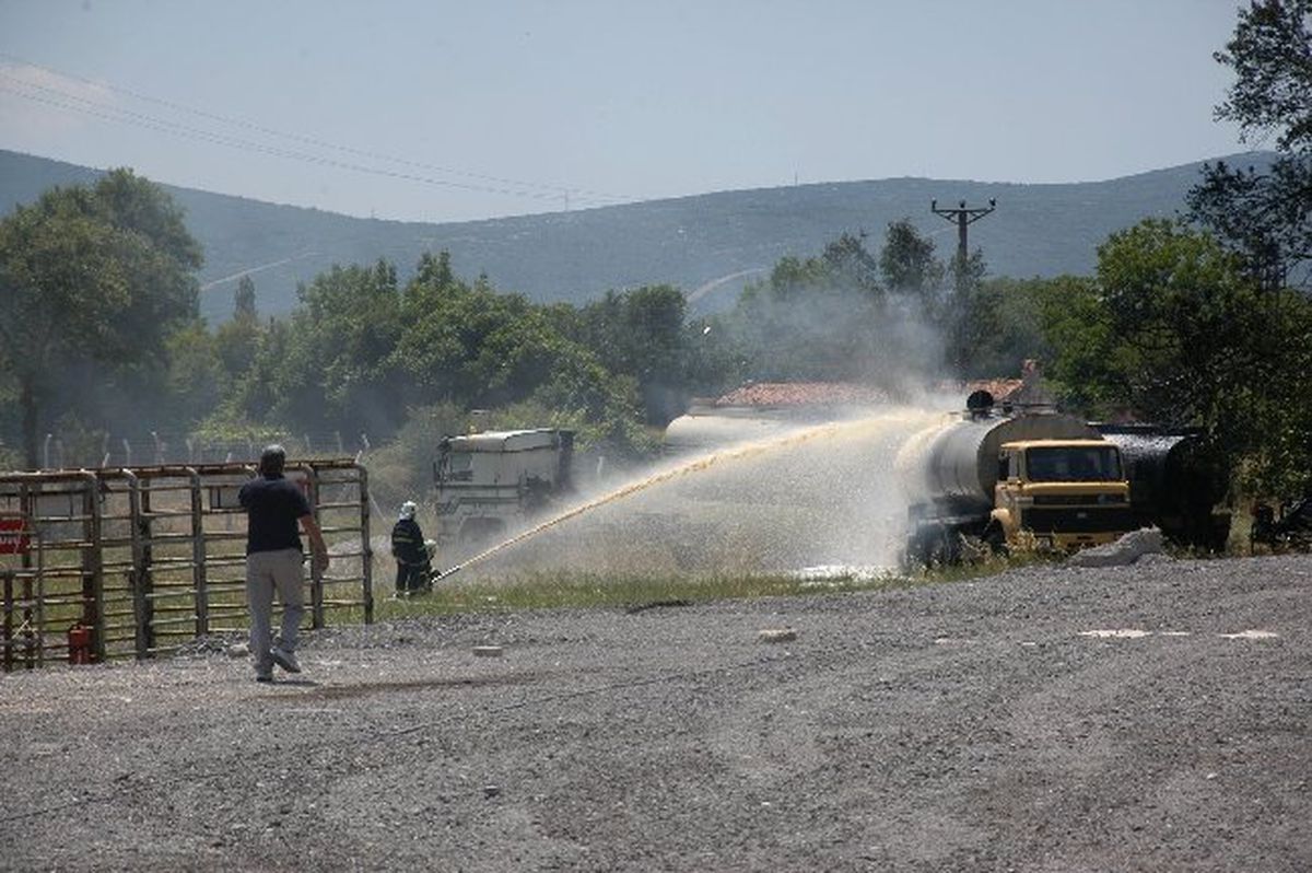 Asfalt Şantiyesinde Tanker Patladı