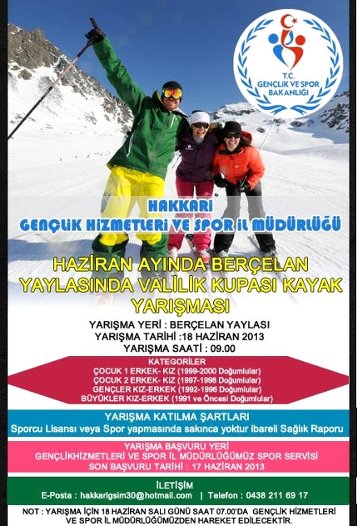 3 Bin 500 Rakımda Valilik Kupası Kayak Yarışması Hazırlıkları