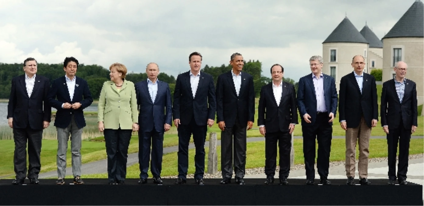 G8 Liderleri Aile Fotoğrafı Çektirdi