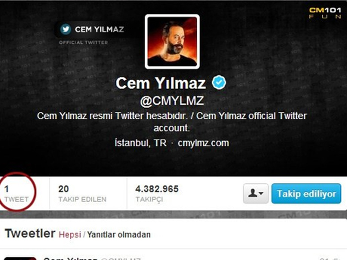 Cem Yılmaz Twitter Geçmişini Sildi