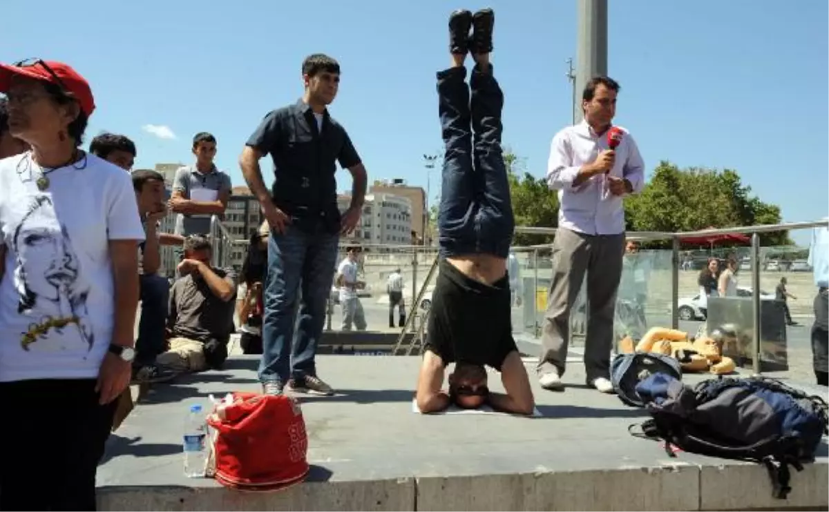 Duran Adam Eyleminde İlginç Görüntüler