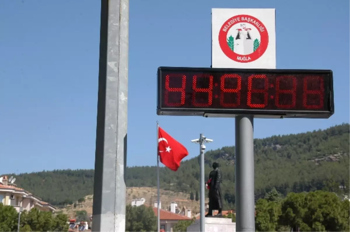 Muğla\'da Termometre 44 Dereceyi Gösterdi