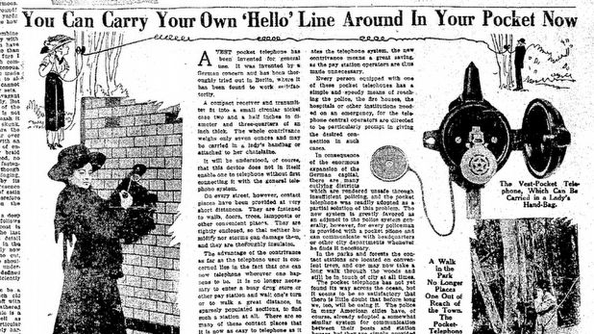 1910\'dan "cep telefonu!"