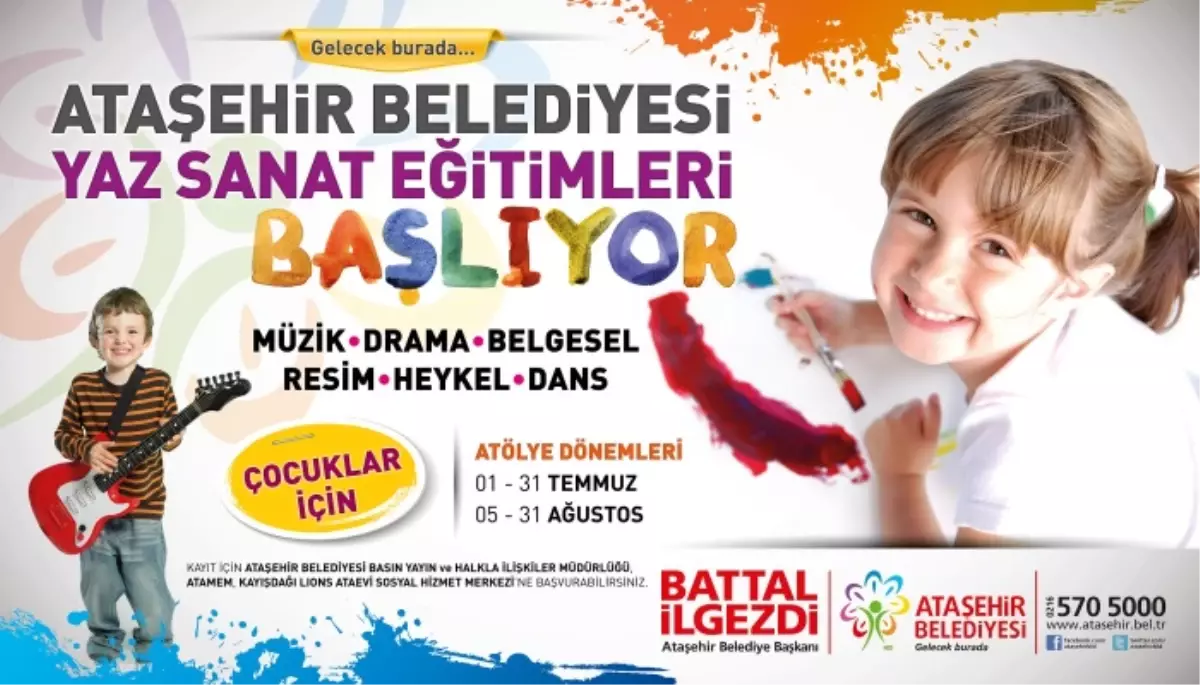 Çocuklar İçin Yaz Sanat Eğitimleri Başlıyor