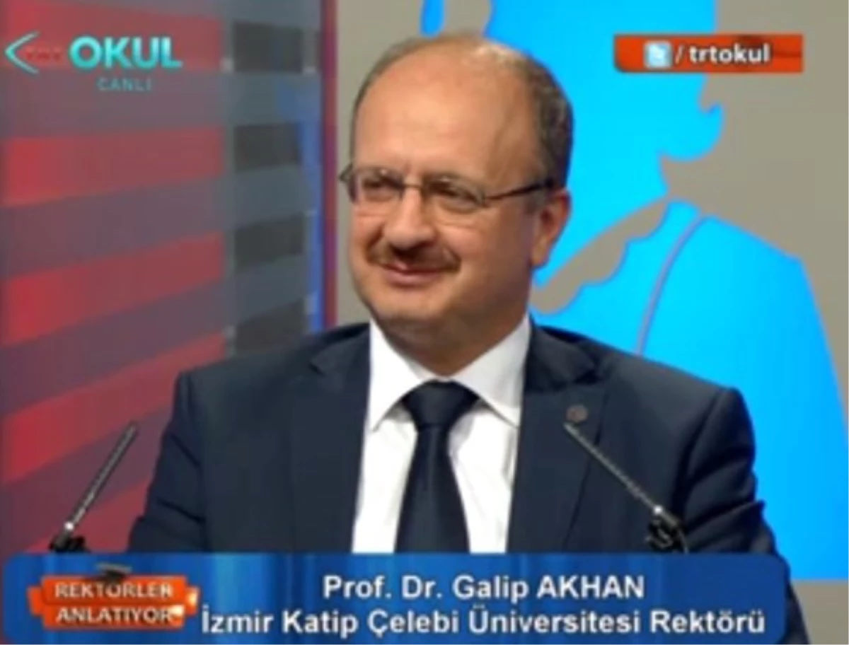 Rektör Prof. Dr. Akhan, TRT OKUL\'da İKÇÜ\'yü Anlattı