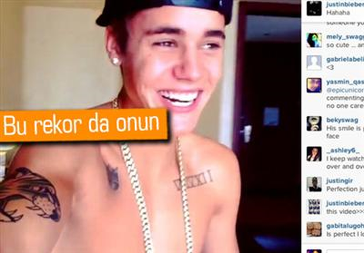 Instagram\'ın İlk Video Rekoru Justin Bieber\'ın Oldu