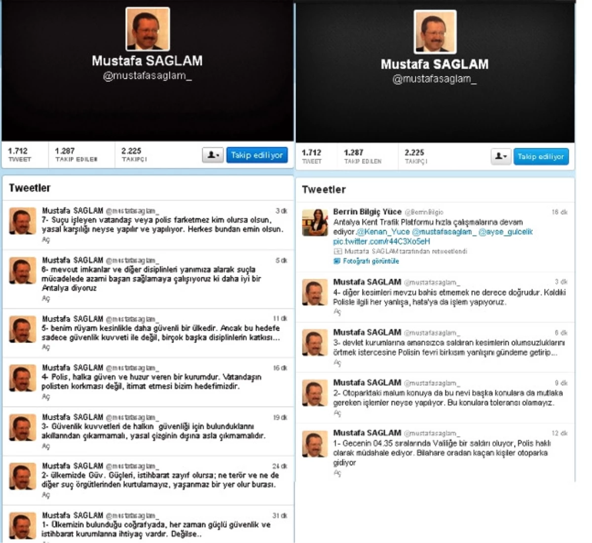Antalya Emniyet Müdürü Sağlam, Otoparkta Dayak Olayını Twitter Üzerinden Değerlendirdi