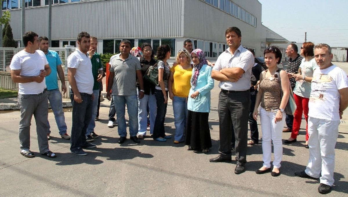 Canaydın\'ın İşçileri Maaş Eylemi Yaptı